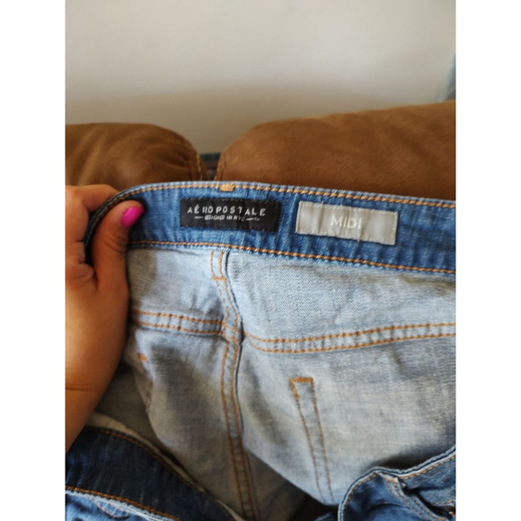 Aeropostale Midi Jean Shorts 16 - Picture 7 of 8